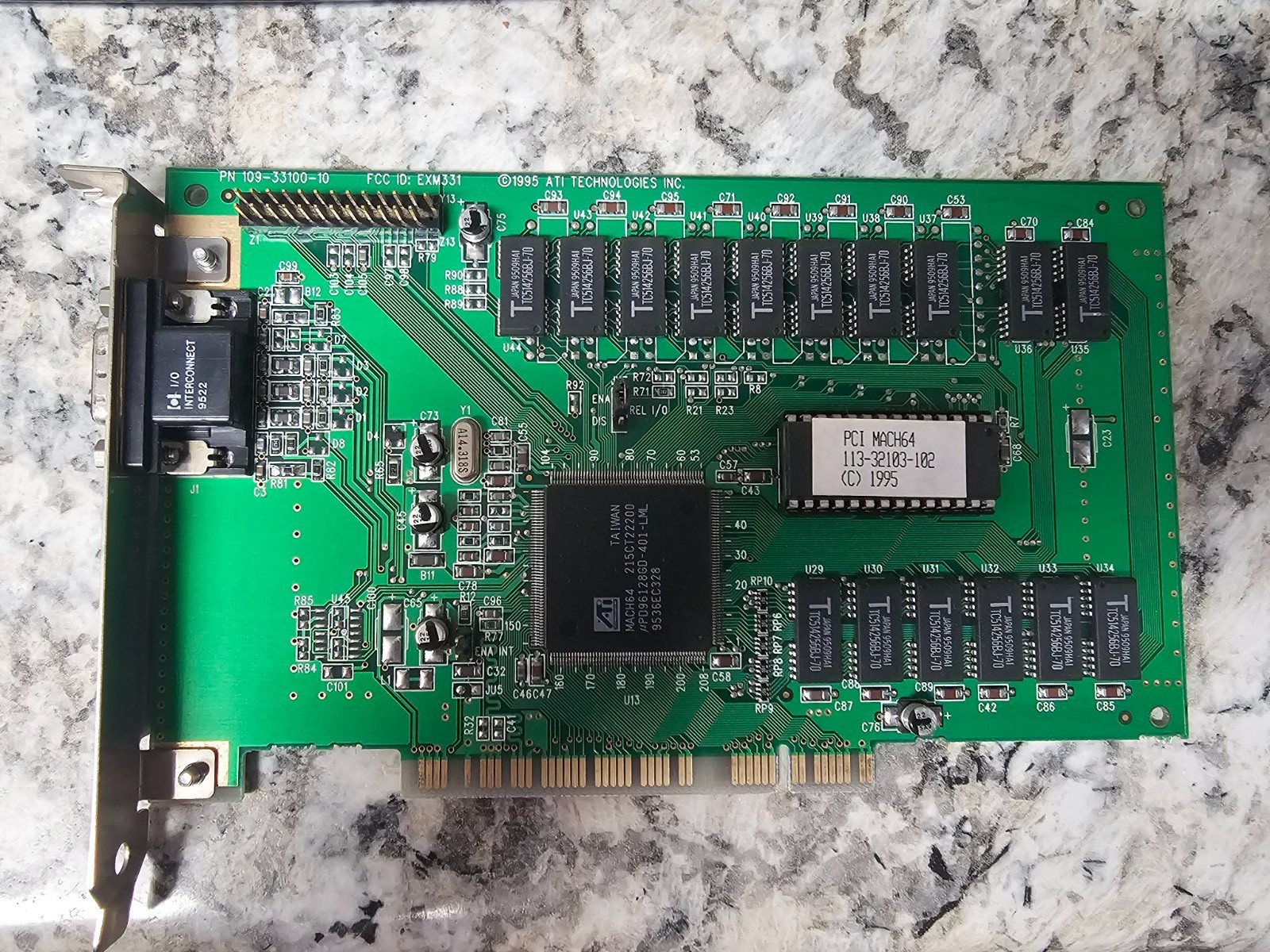 Vintage Retro Gaming ATI Mach 64 PCI 109-33100-10 EXM331 Tested Clean Gateway