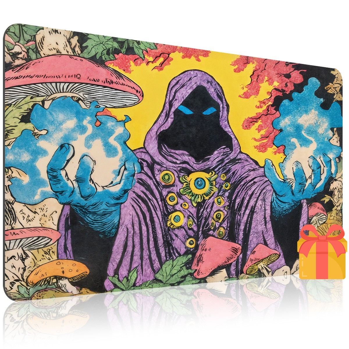 1pc Card Game Mat - Magic Wizard Pattern - Tabletop Protective Pad, Game Table