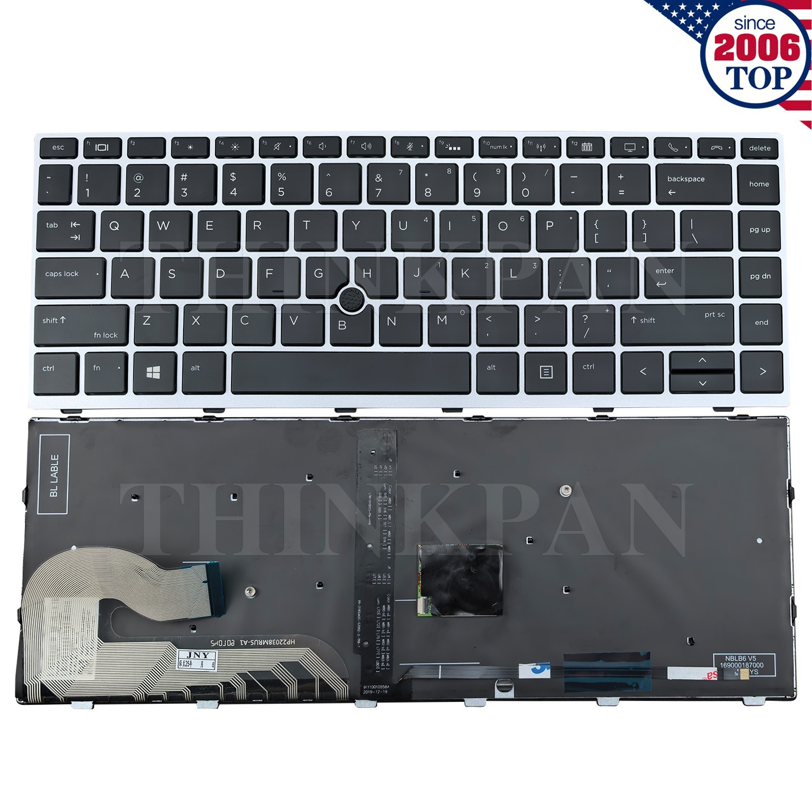 OEM US Keyboard for HP EliteBook 840 G5 846 G5 745 G5 No-Backlit