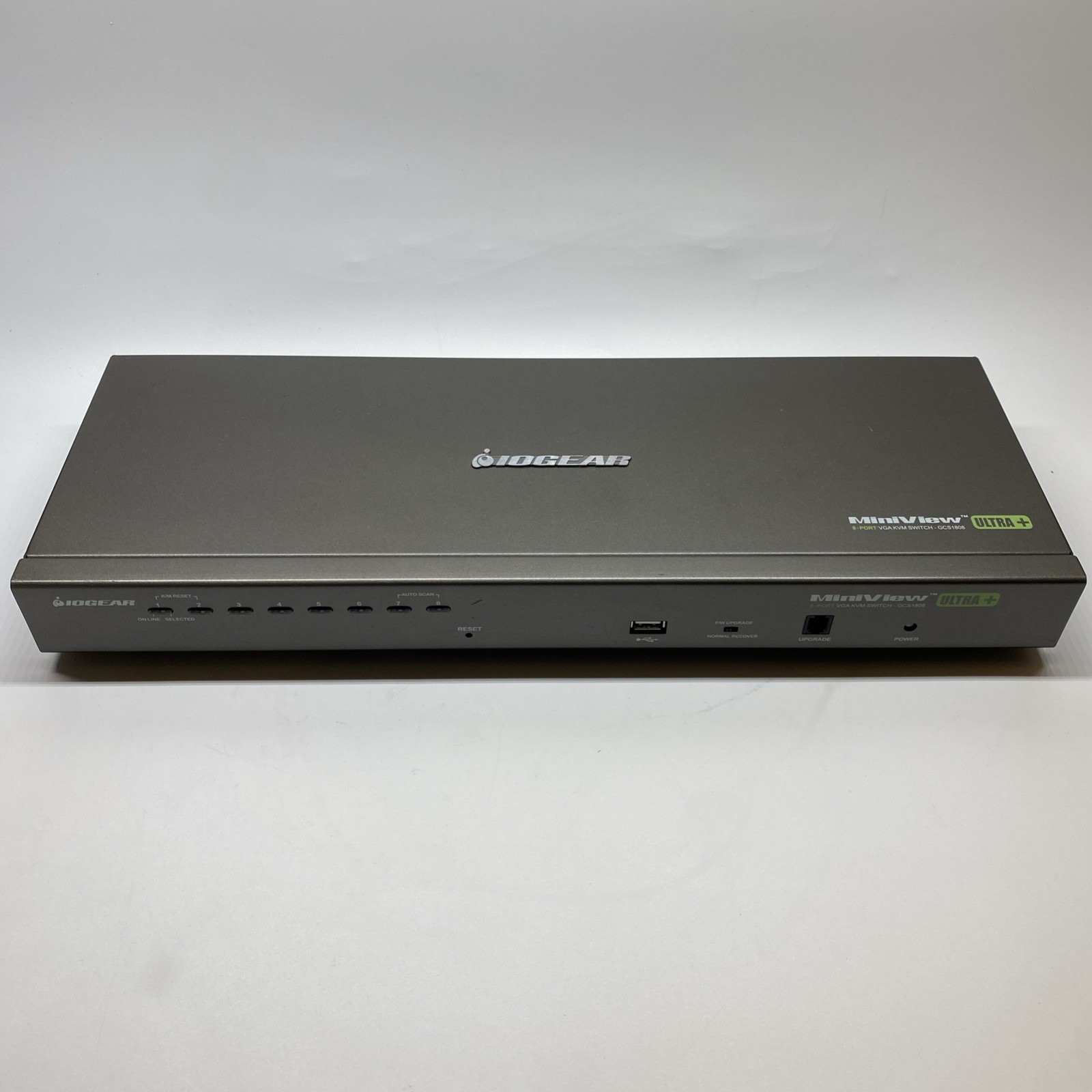 IOGEAR MiniView Ultra+ 8 Port VGA KVM Switch GCS1808 PS/2 USB Fully Tested