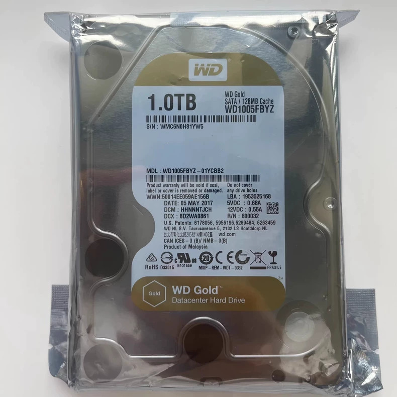 WD Gold WD1005FBYZ 1TB 3.5" SATA 7200RPM 128MB Cache Internal Hard Disk Drive
