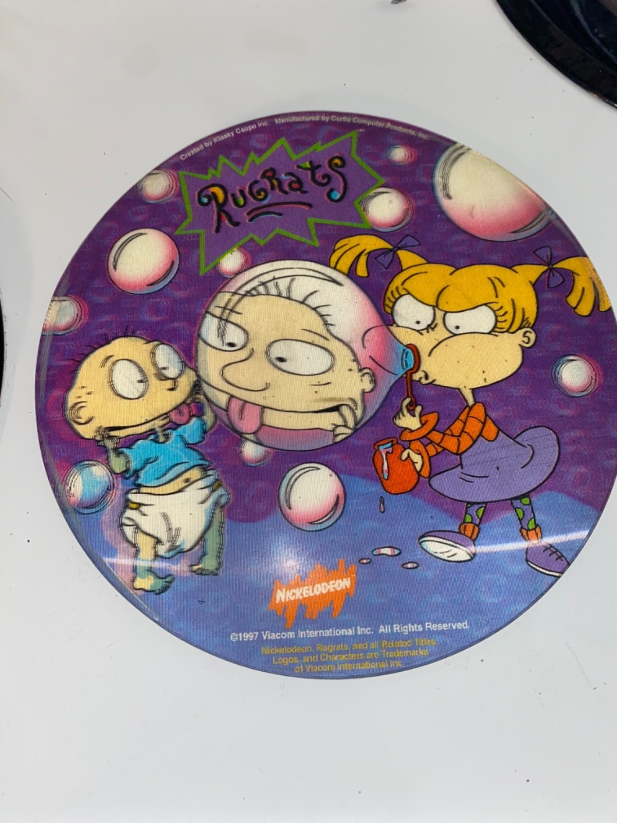 Vintage 1997 Nickelodeon Rugrats 3D Lenticular Mouse Pad Curtis Computer Product