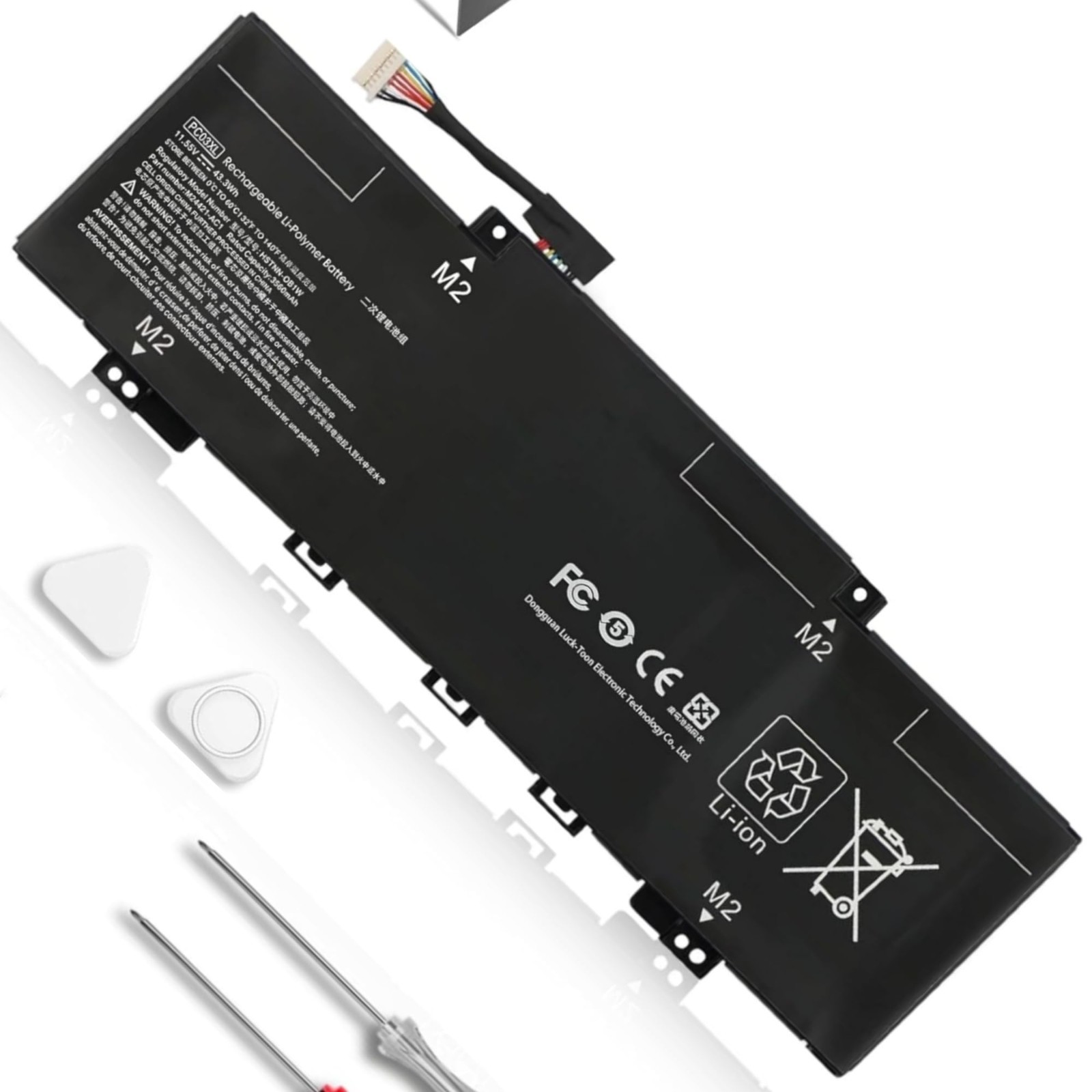 High-Capacity Laptop Battery Replacement for HP Pavilion x360, Envy x360, 11.55V