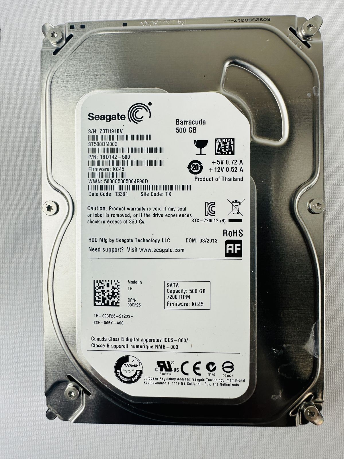 Seagate ST500DM002 1BD142-500 Hard Disk Drive