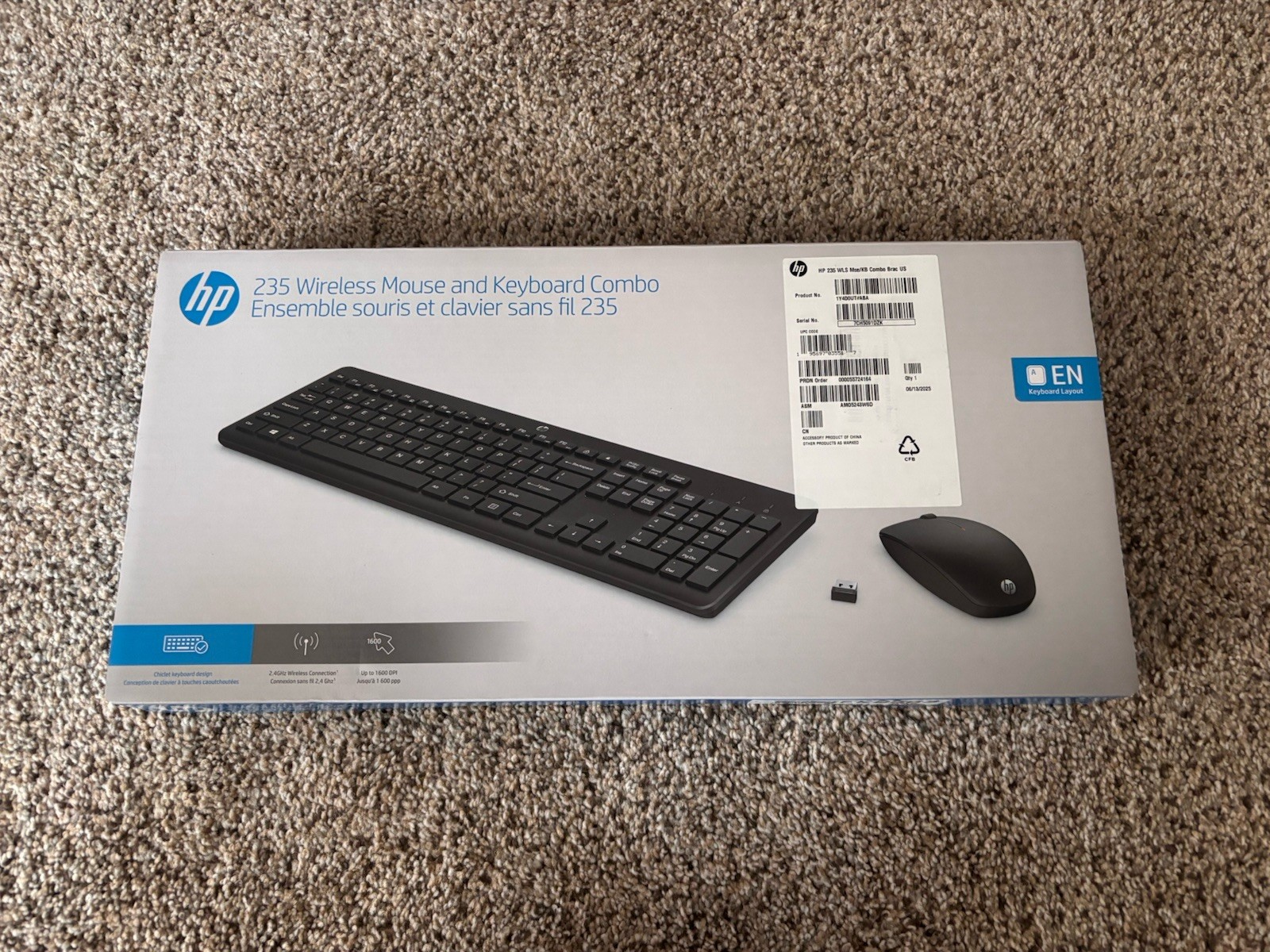 HP 235 Wireless Mouse and Keyboard Combo - Brand New