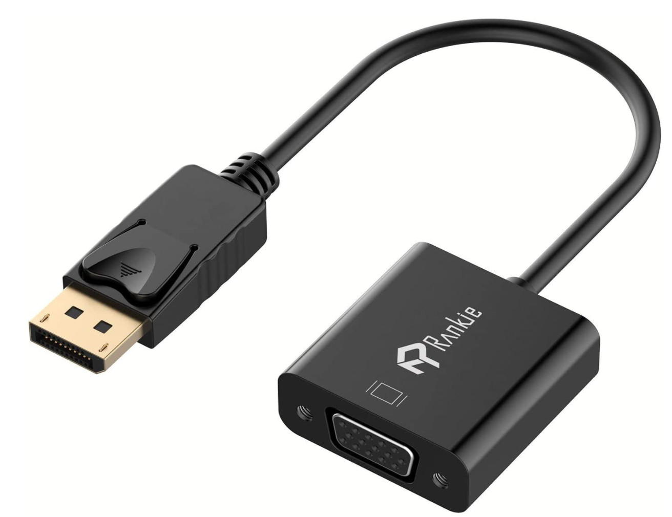 Rankie DisplayPort (DP) to VGA Adapter, Gold Plated Converter, Black Computer