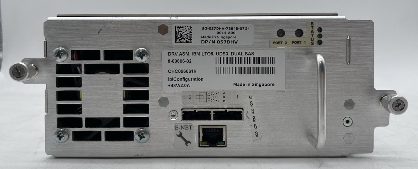 Dell IBM 57DHV DRV LTO5, USD3, DUAL SAS Tape Drive Module