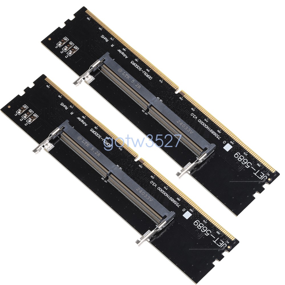 2PCS Laptop DDR5 RAM to Desktop Adapter Card Memory Tester SO-DIMM to PC DDR5