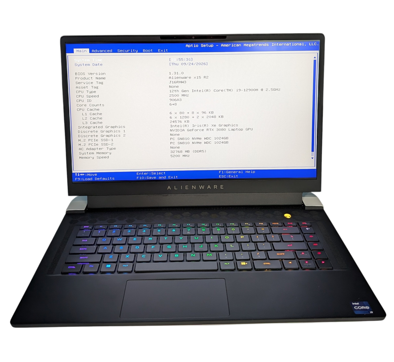 Dell Alienware X15 R2 Gaming Laptop 15" i9-12900H 32GB RAM 2TB SSD - Grade D
