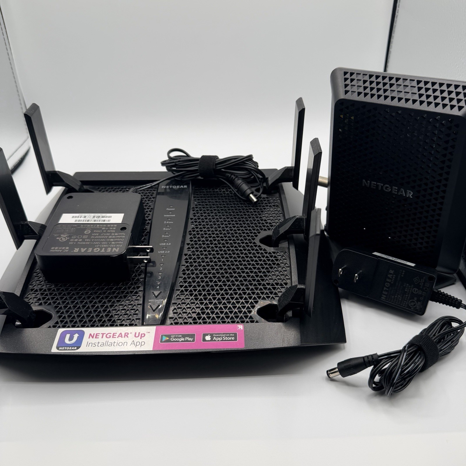 NETGEAR Nighthawk X6S AC4000 Tri-Band Wi-Fi Router And NETGEAR CM700 Cable Modem