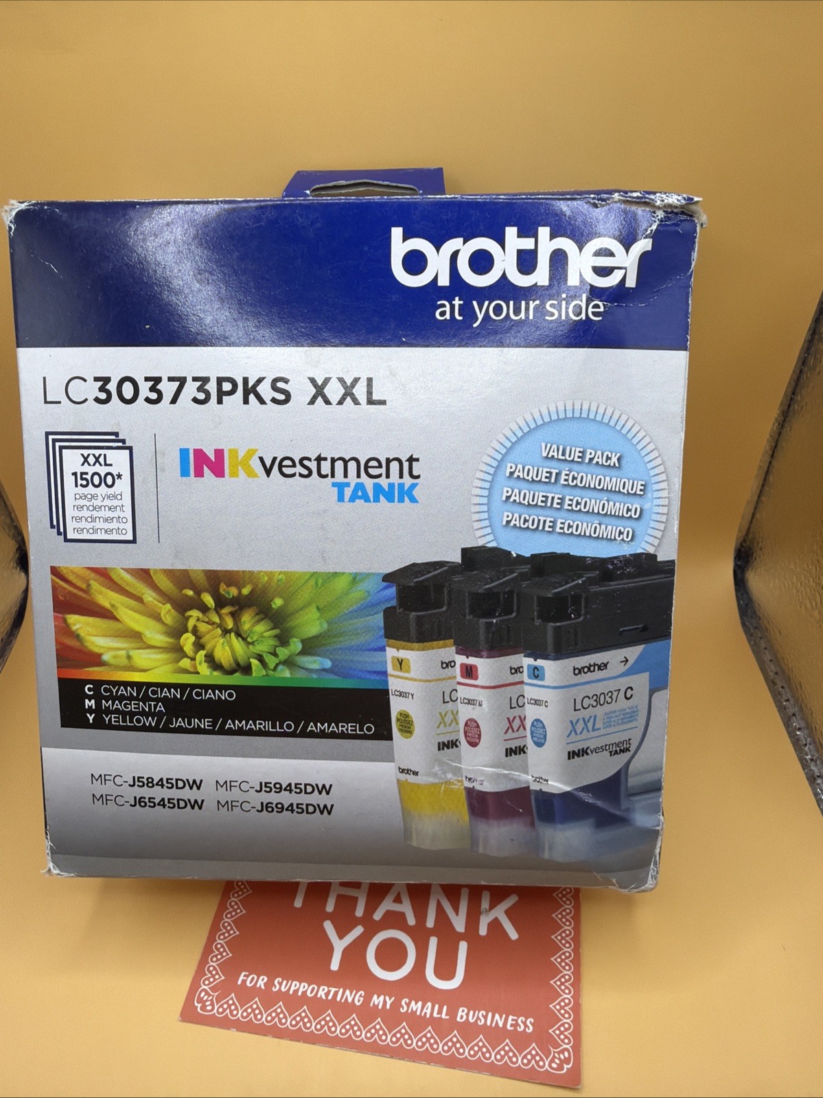 New Brother LC30373PKS Yellow, Cyan and Magenta Ink Cartridge EXP 06/2026