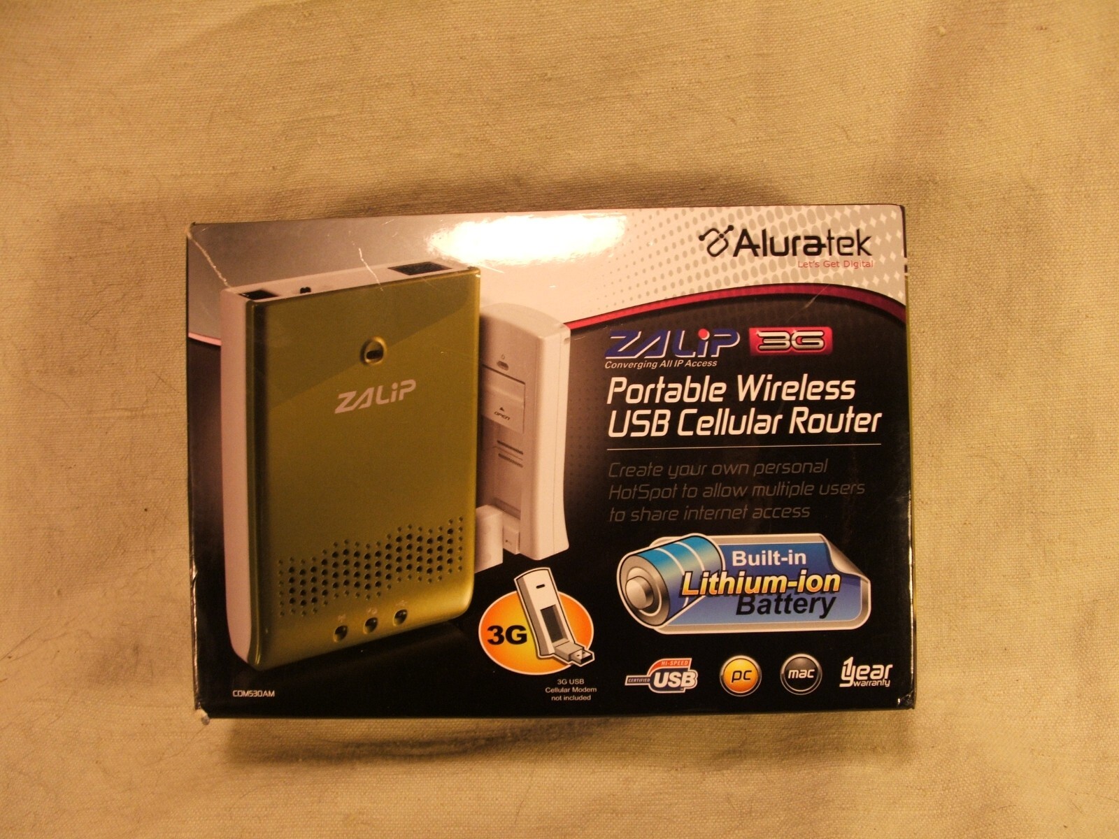 ALURATEK PORTABLE WIRELESS USB CELLULAR ROUTER
