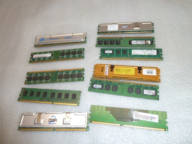 (Lot of 11) DDR & DDR22  Desktop RAM Memory Mix Major Brand