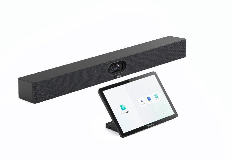 Yealink MeetingBar A40 all-in-one Android video collaboration bar, featuring ...