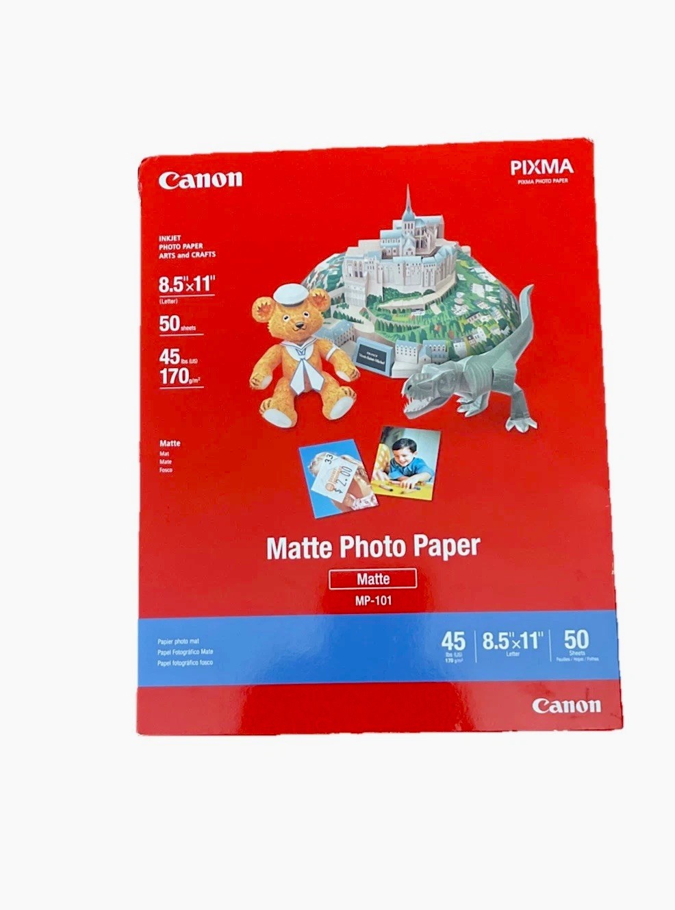 Canon PIXMA  Matte Photo Paper MP101. 8.5x11" 50 Sheets. 45 Lbs Paper. New