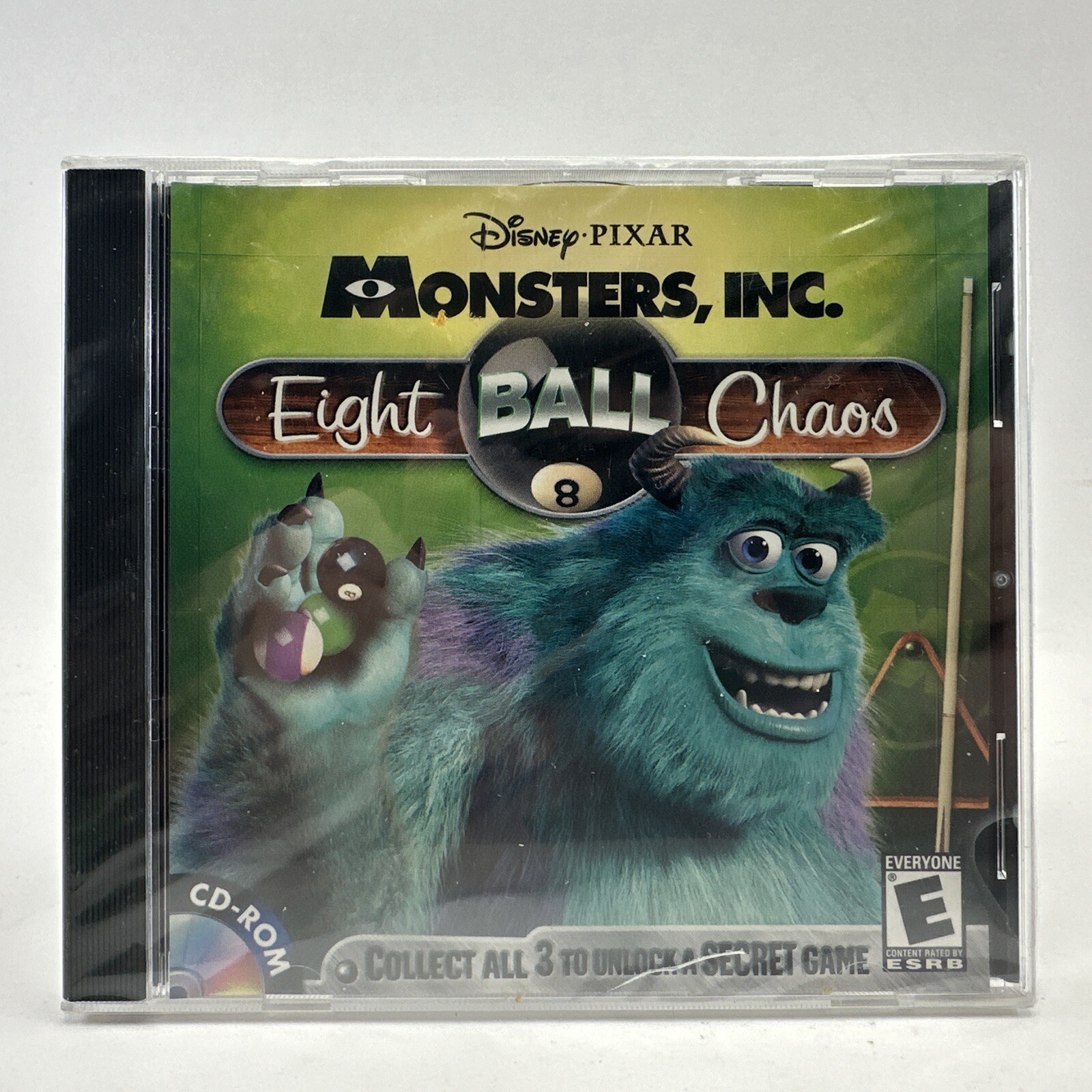 Monsters, Inc. Eight Ball Chaos CD-ROM, 2001 New Sealed Unlock a Secret Game