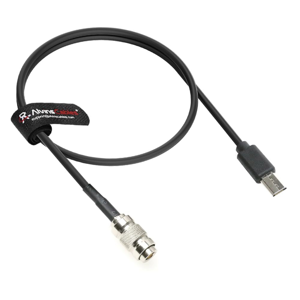 Alvin’s Cables SYNC Timecode Cable for Sony FX3 FX30 A7S3 A1 DIN to Micro USB