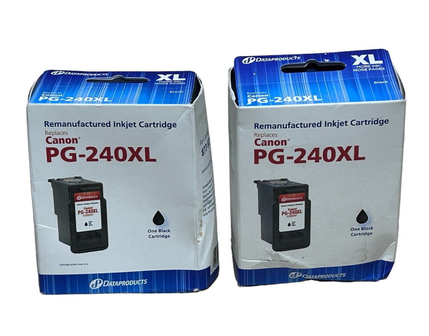 (2) Dataproducts Replacement Black InkJet Cartridge Fit For Canon PG-240XL