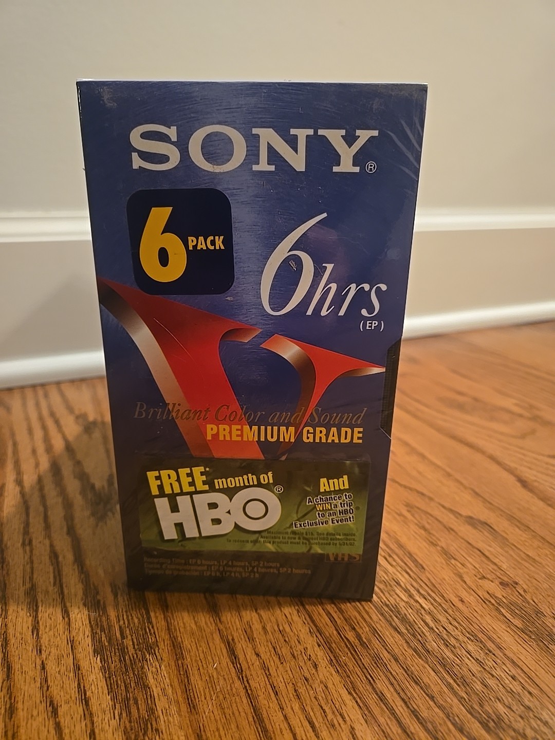 Sony T-120VF 6 Pack Premium Grade Blank Media VHS Tape EP 6hrs LP 4hrs NEW