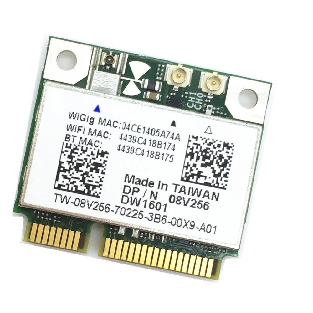 Dell Wireless DW1601 QCA9005 8V256 WiGig 802.11AD 7Gbps Half Mini Wireless Card