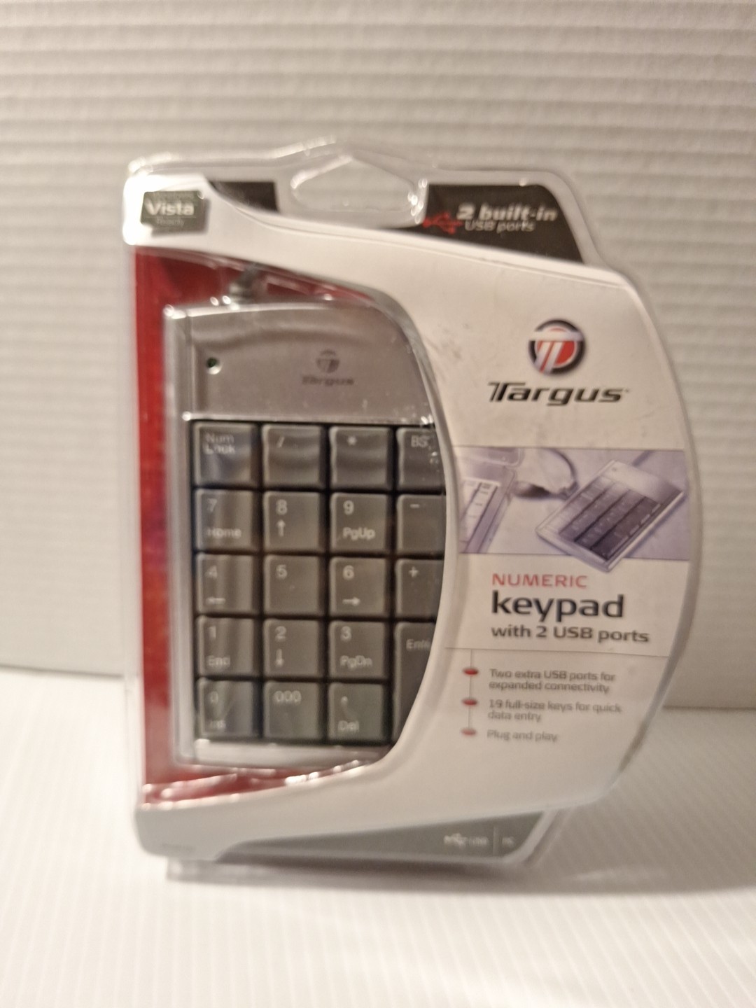 NEW TARGUS Numeric Keypad With 2 Port USB Hub Plug And Play PAUK10U