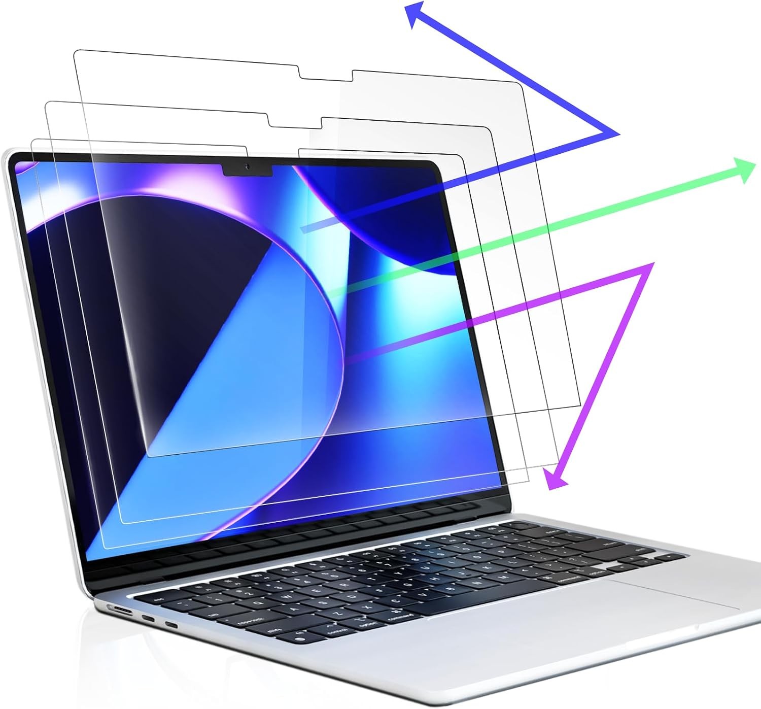 3-Pack Anti Blue Light Screen Protector for MacBook Air 15 Inch (2023-2026)