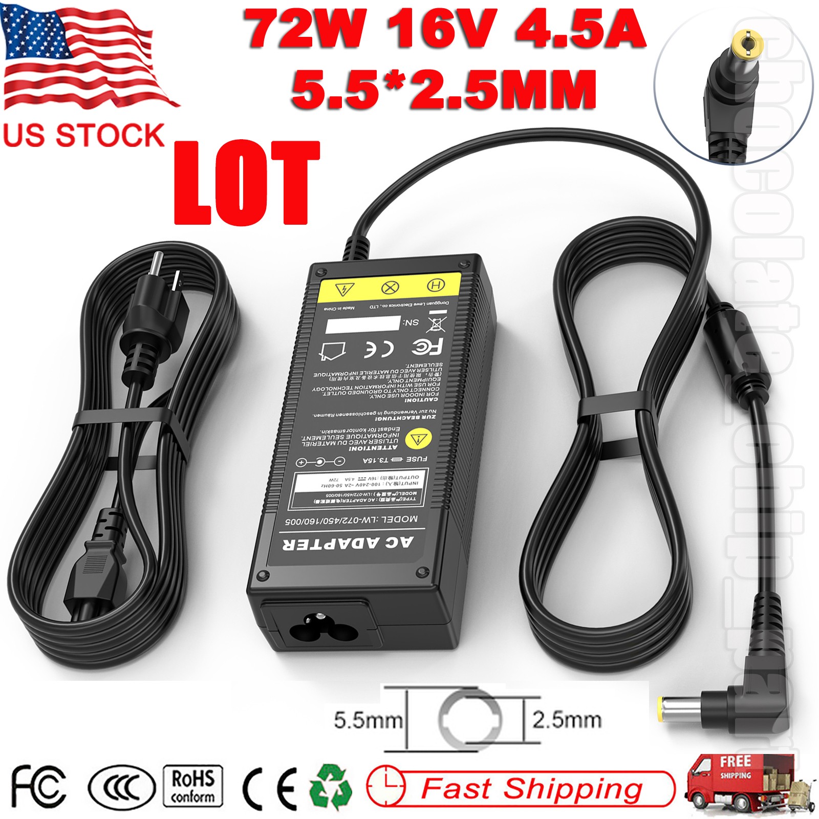 LOT 30pcs 72W Adapter Charger for Panasonic Toughbook CF-19 CF-31 CF-51 CF-52 53