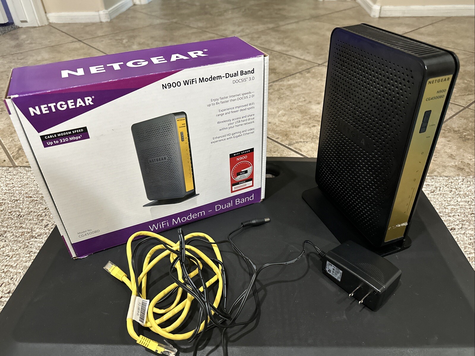 Netgear N900 WiFi Modem-Dual Band DOCSIS 3.0 Model#:CG4500BD - Used Works Great