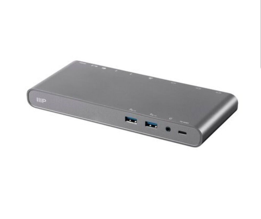 Monoprice USB-C Dual-Monitor Docking Station for USB-C Laptops, MST, 100W
