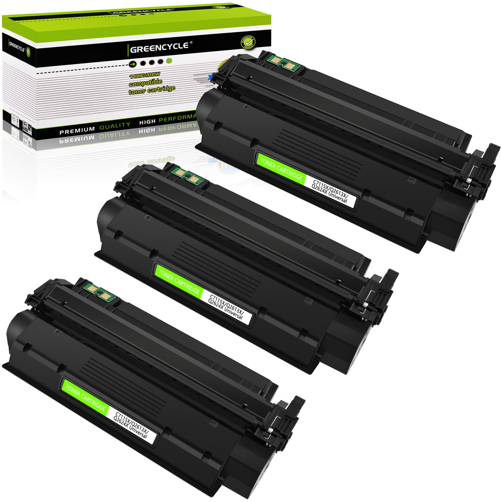 3PK Q2624X 24X High Yield Black Toner Cartridge Fit For HP LaserJet 1150 Printer
