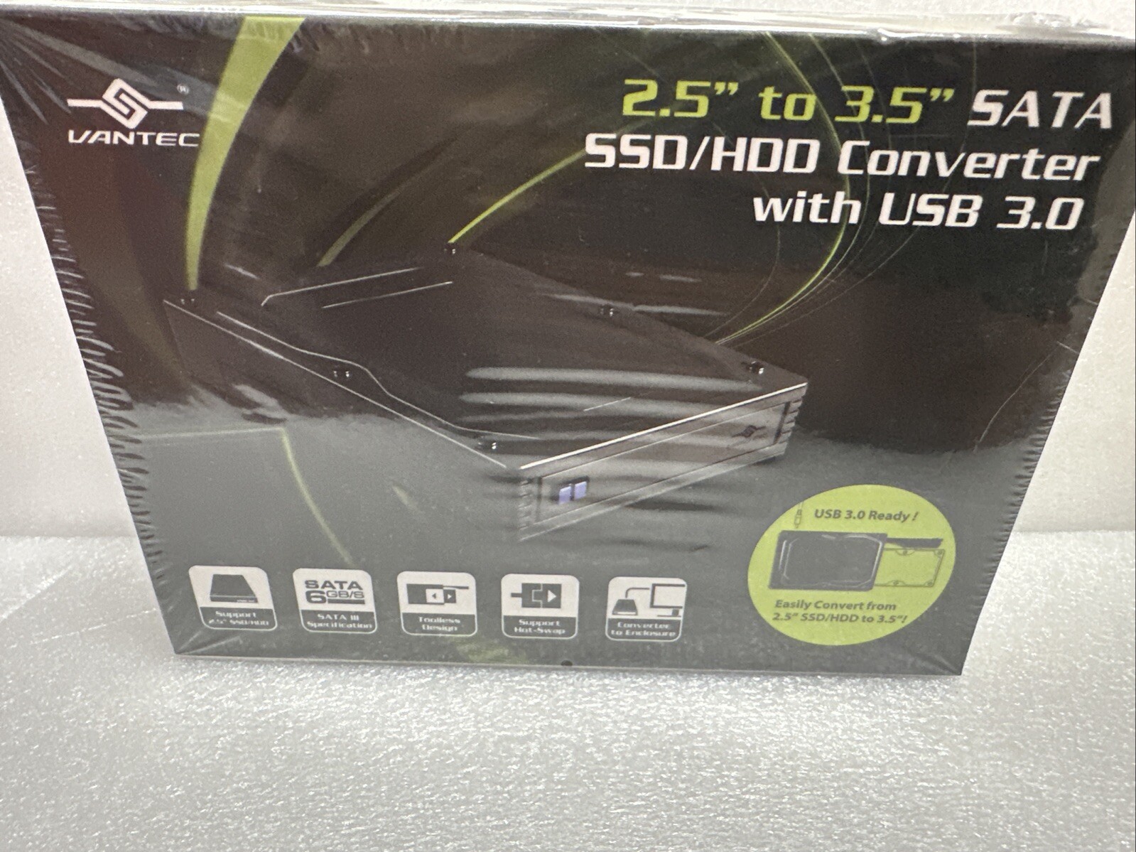 New VanTec NexStar SE 2.5" to 3.5" SATA Hard Drive/SSD Converter w/ USB3.0