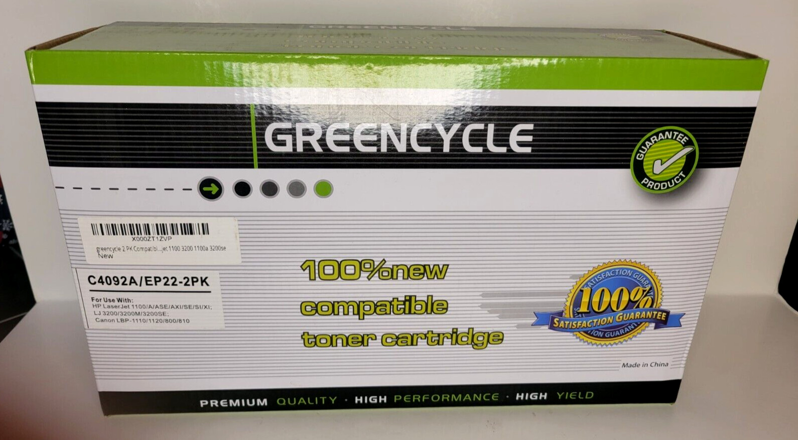 2PK C4092A Toner Fits For HP Laserjet 1100 1100A 1100ASE 1100AXI 1100SI 3200SE