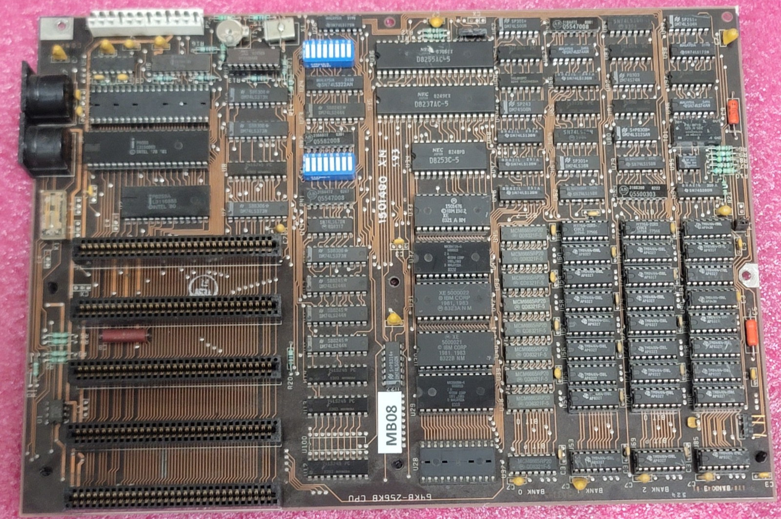 IBM 5150 XT Vintage Computer Motherboard 8088 256K RAM Boots to Basic #MB08