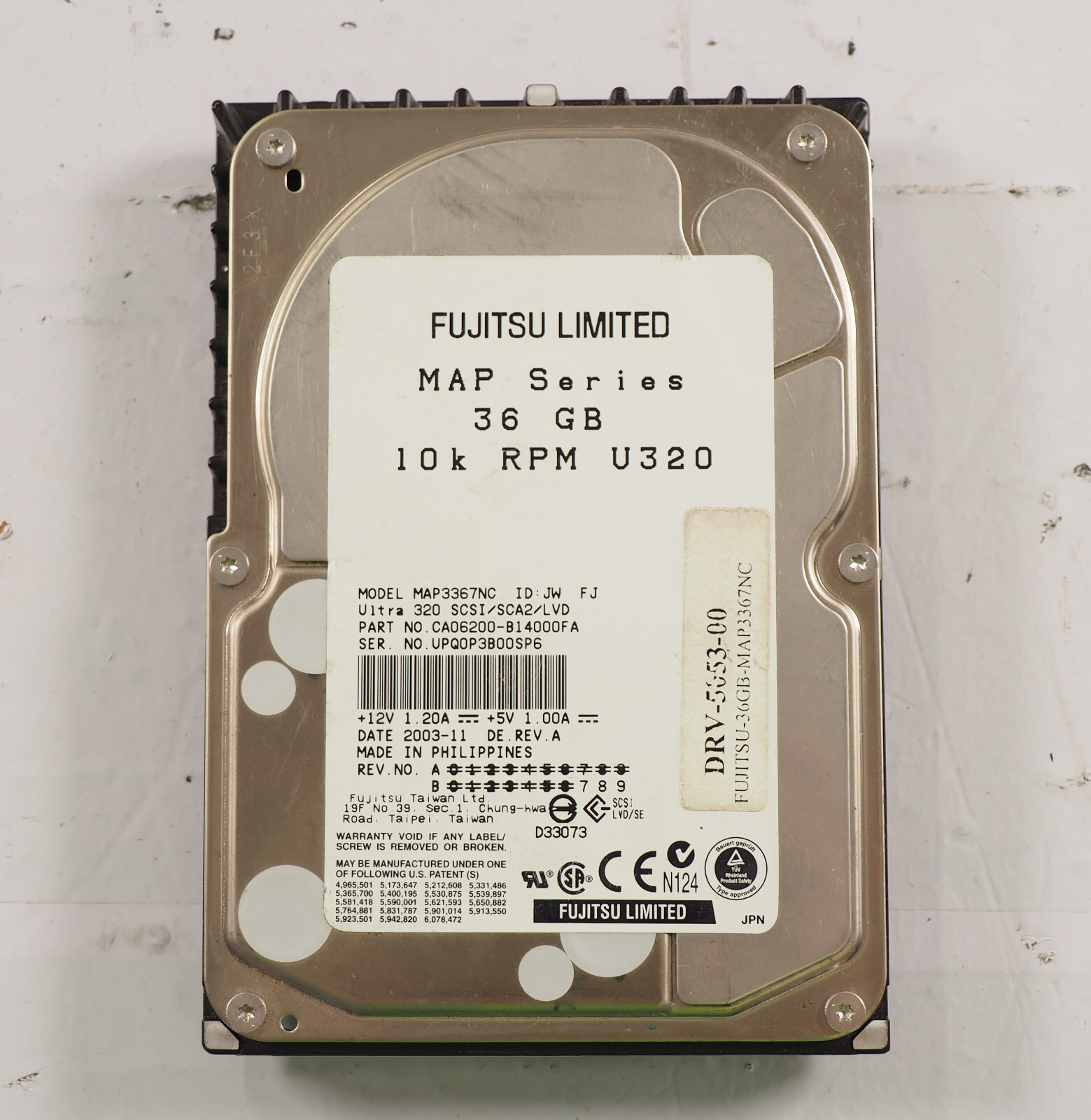 FUJITSU MAP3367NC CA06200-B14000FA 36GB 10k RPM Ulta 320