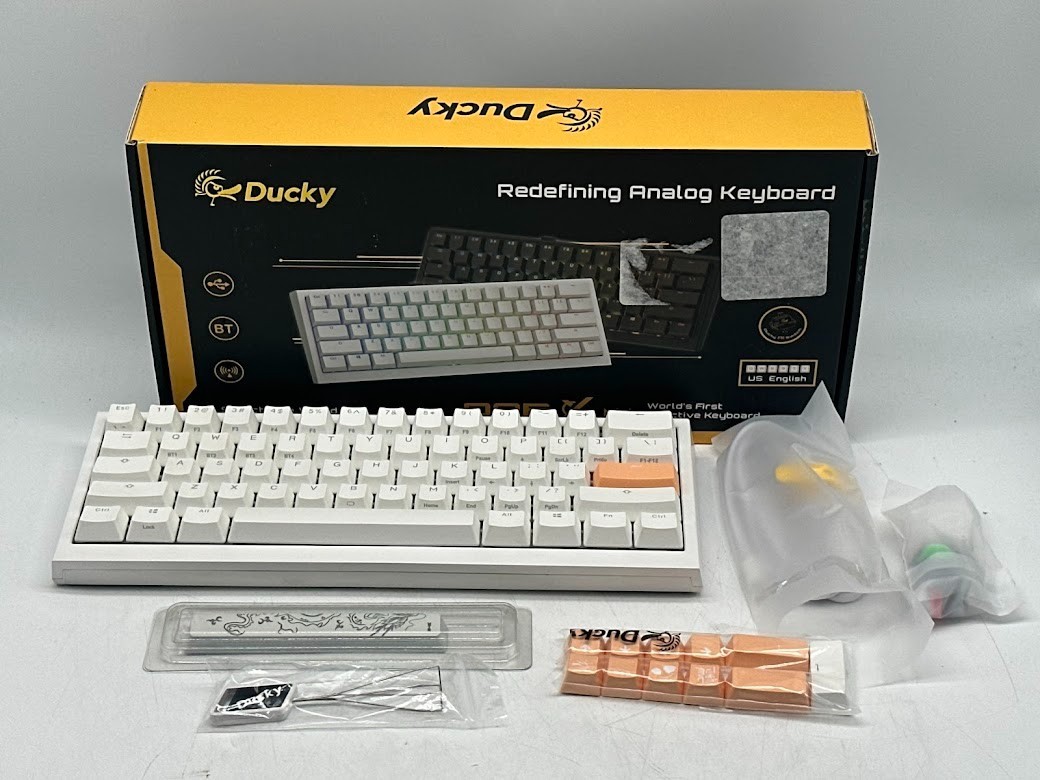 Ducky One X Wireless Mini 60% Magnetic Gaming Keyboard - White