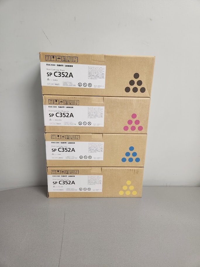Ricoh SP C352A K,C,M,Y Toner Cartridge *Set*  408211, 408212, 408213, 408214