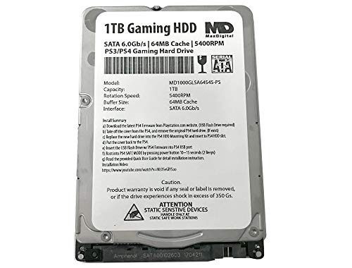 2.5inch Hard Drive 1TB 5400RPM SATA 6.0Gb/s 64MB Cache Gaming Drive