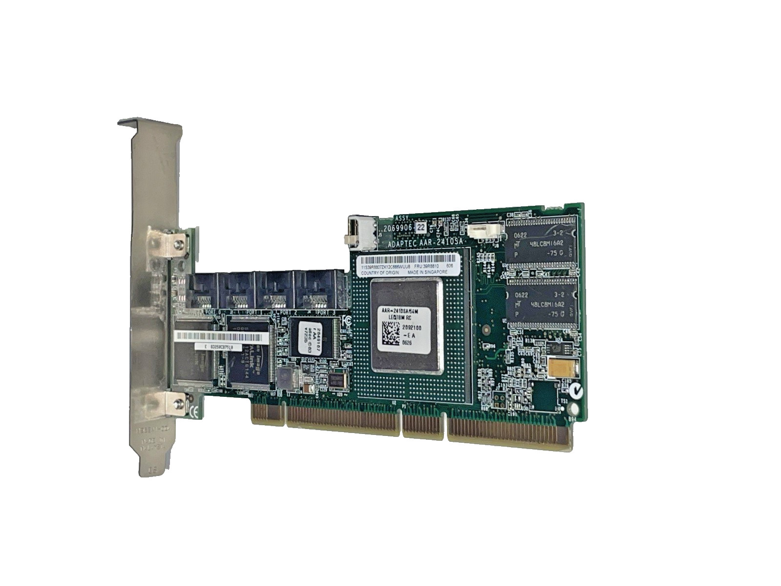 IBM 39R8810/71P8650 AAR-2410SA/64M 4 Port SATA PCI-X Raid Controller Full Profile