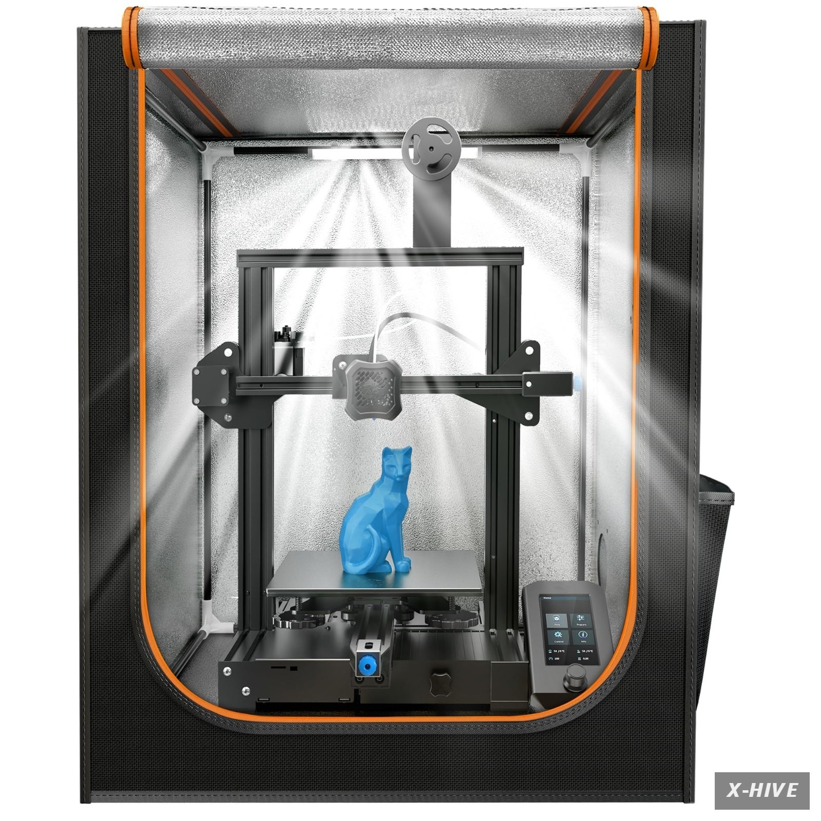 3D Printer Enclosure for Creality Ender 3 with LED Light,Large