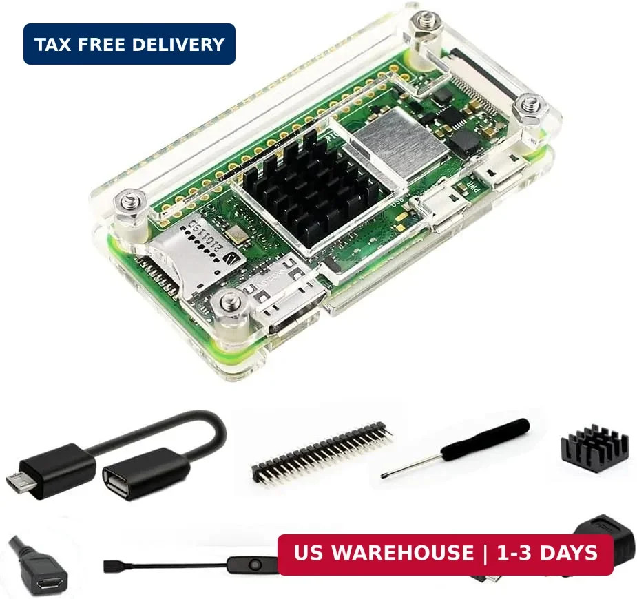 Raspberry Pi Zero 2 W Case Kit with Raspberry Pi Zero 2 W Case Power Supply