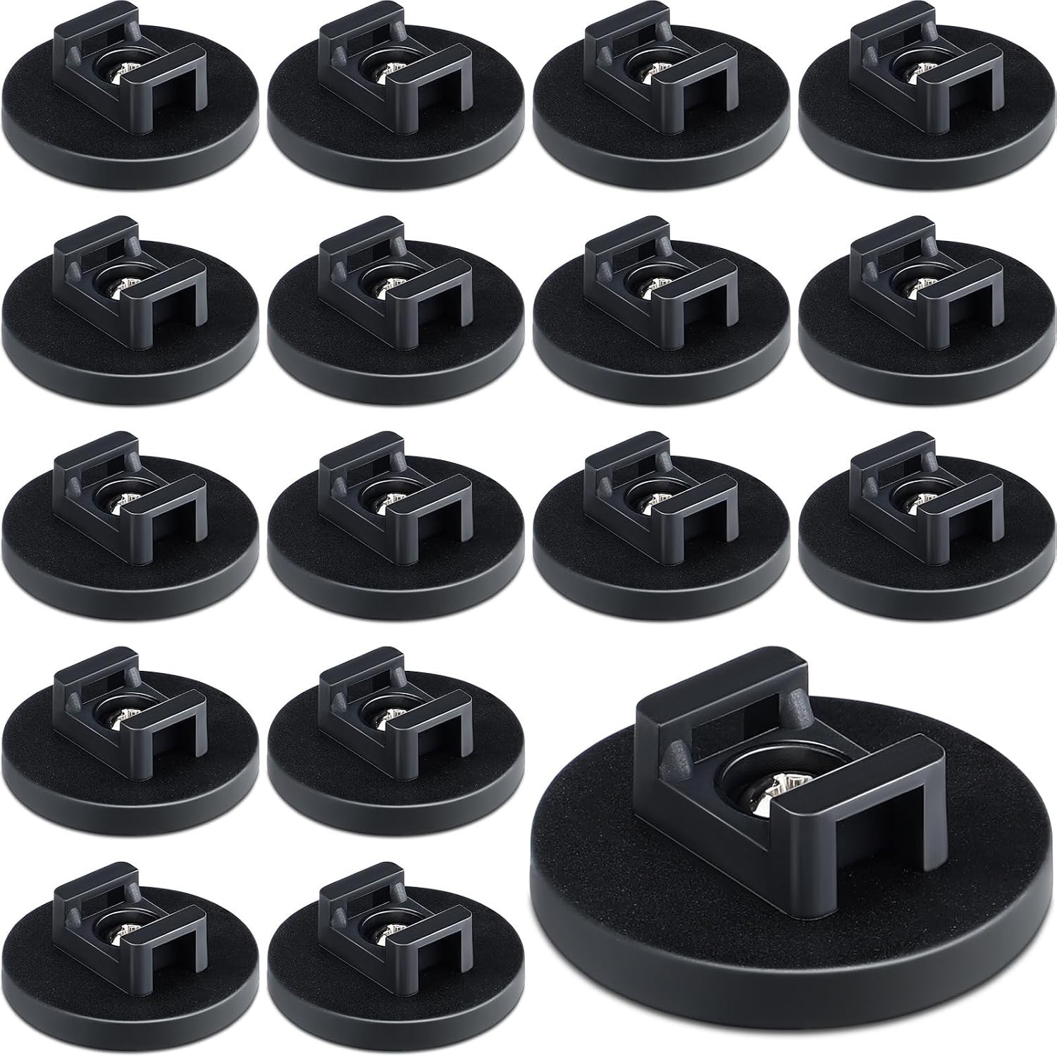 Magnetic Zip Tie Mounts, 15 Pcs in 43 mm - Strong and Stylish Cable Organizers