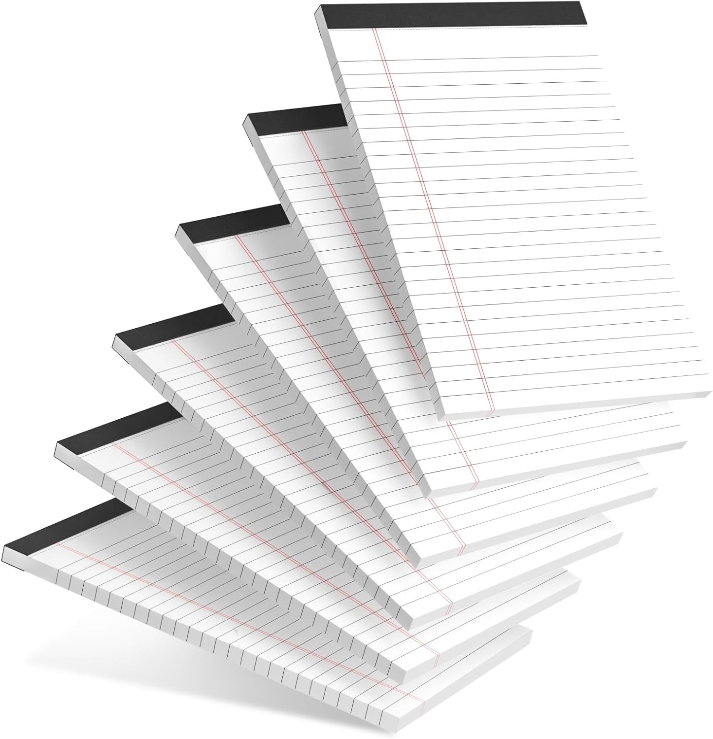 6pcs Small Note Pad 5x8 College Ruled Legal Pads Paper Notepads 6 Pack White 