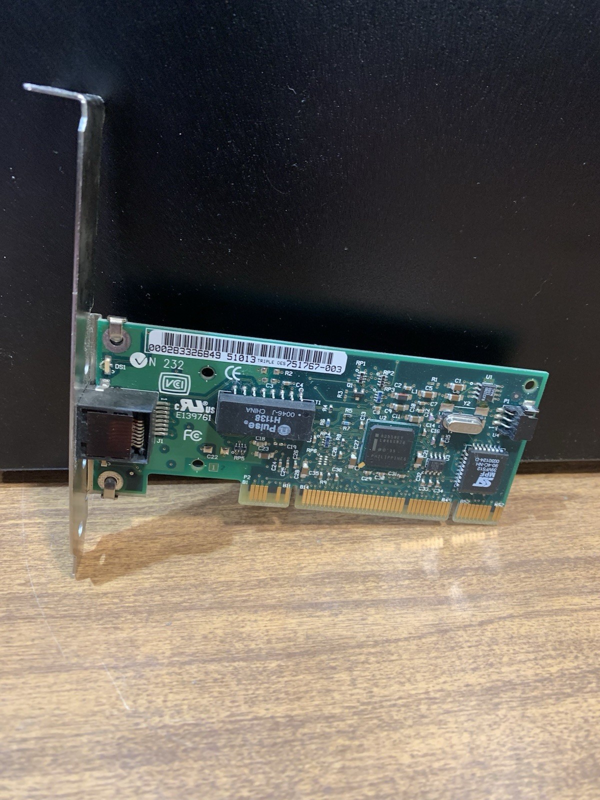 Intel PRO/100 S Desktop PCI Adapter Card 751767-003 ethernet port D33025 E139761