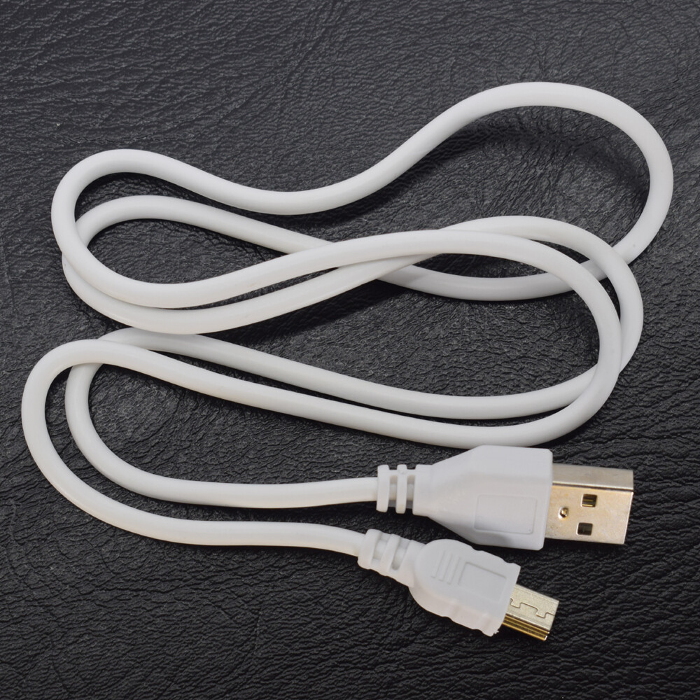 50pcs White USB 2.0 A male to USB mini B 5pin Male Charge Cable 70cm