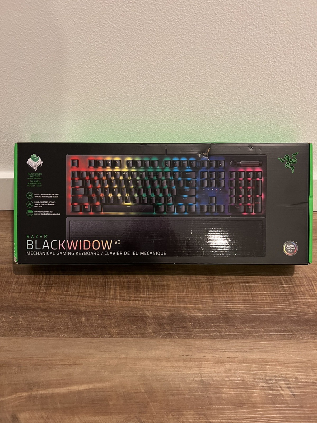 Razer BlackWidow V3 Wired Gaming Mechanical Green Switch Keyboard With RGB