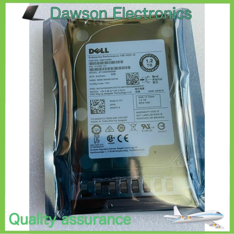 NEW Dell WXPCX ST1200MM0088 1.2TB 10K SAS 12GB/s 2.5 in HDD 14th Gen tray