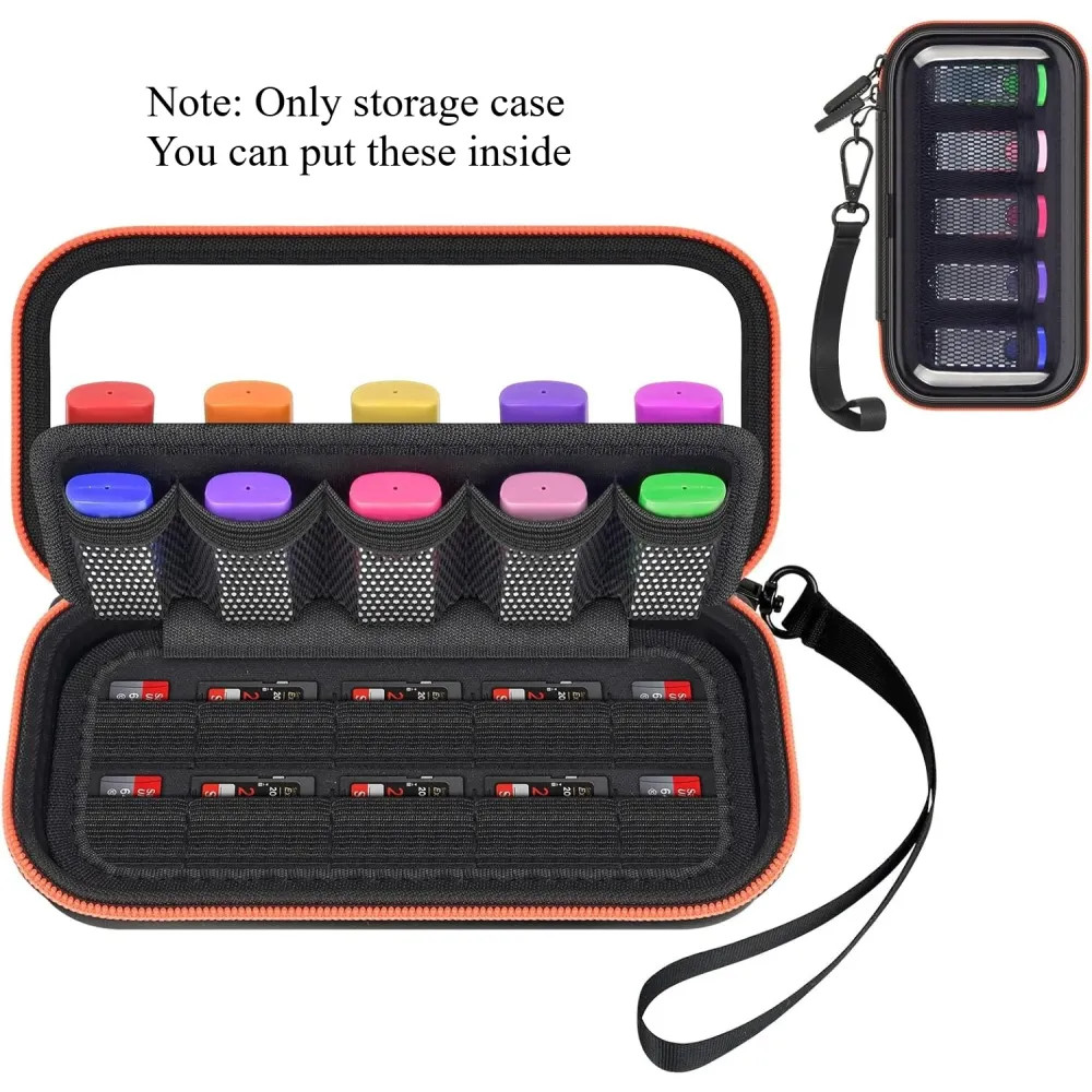 10-Slot USB Drive Organizer Case Polyester Clear Top with Divider