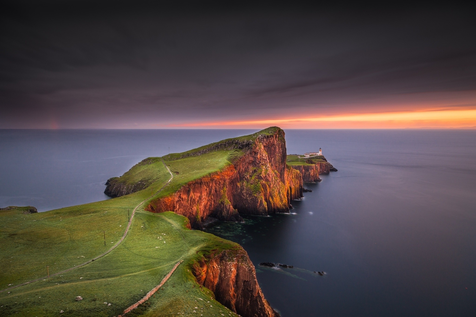 Landscape nature peninsula sea cliff coast neist point Custom Gaming Mat Desk