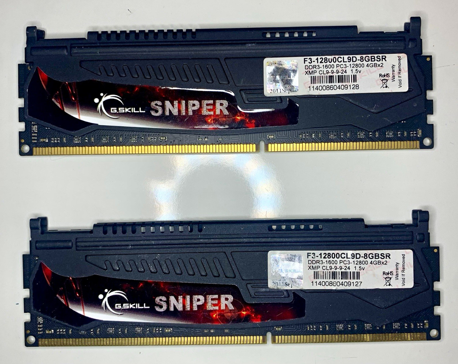 G.SKILL Sniper 8GB (2x4GB) DDR3-1600 PC3-12800 240-Pin DIMM XMP