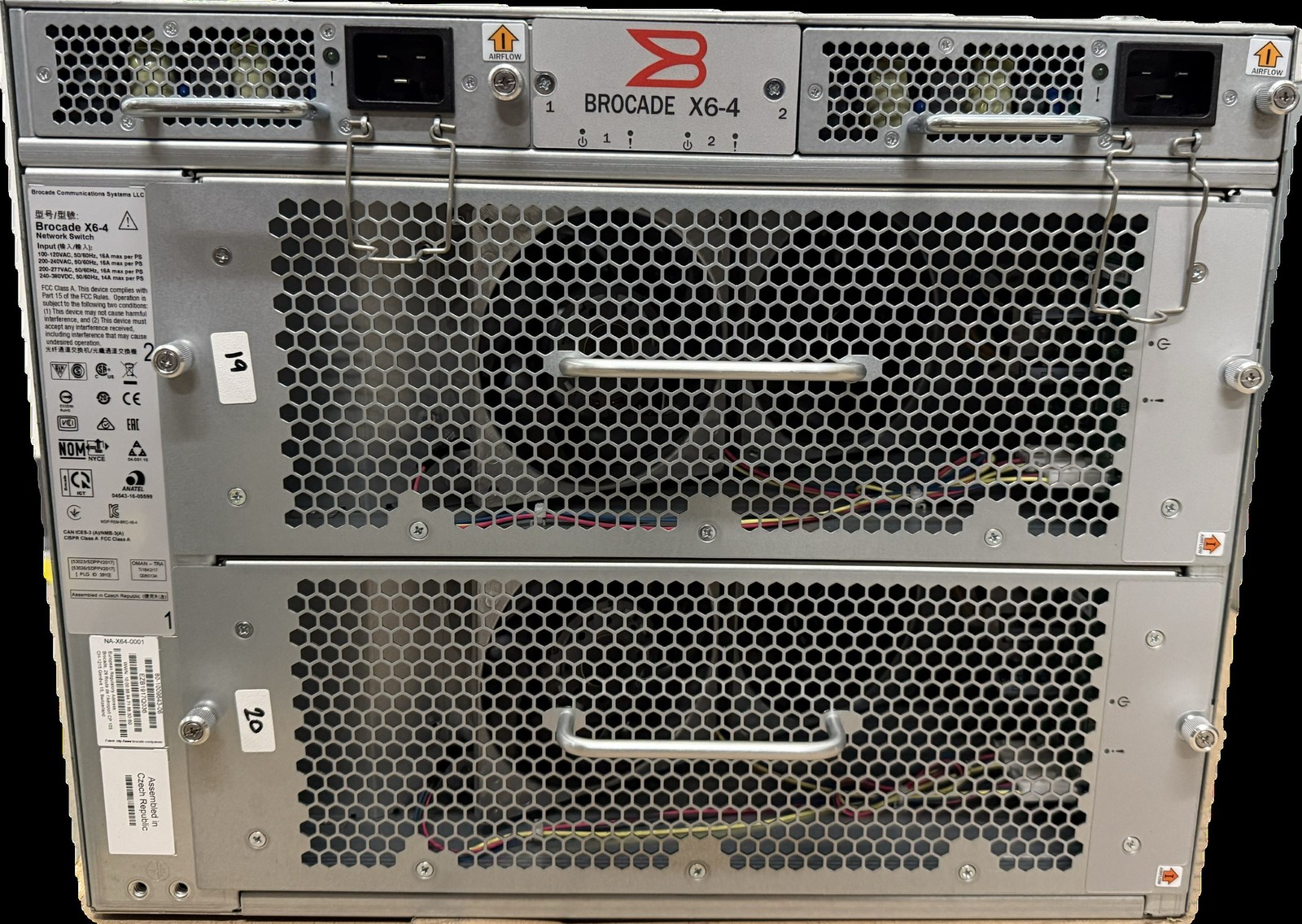 Brocade X6-4 SAN director | NA-X64-0001| 2 x CPX6 Control Processors